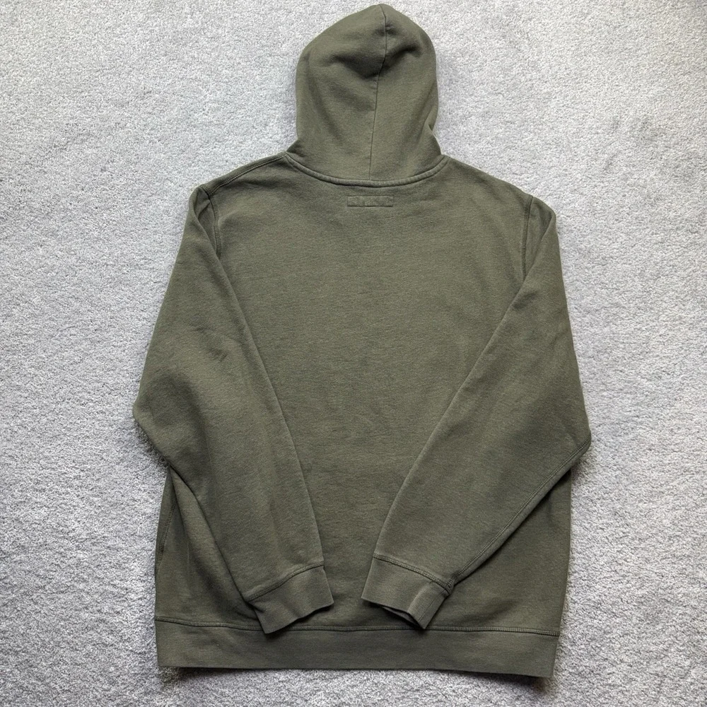 Levi's Two Horse Pull Logo Dark Olive Green Pullover Hoodie Sweatshirt Mens XXL
